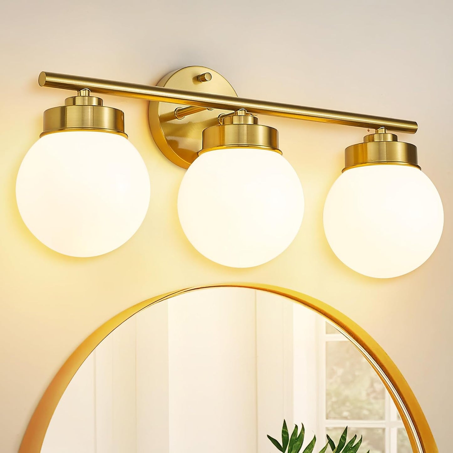 3-Light Vanity Fixture - Brushed Gold Finish