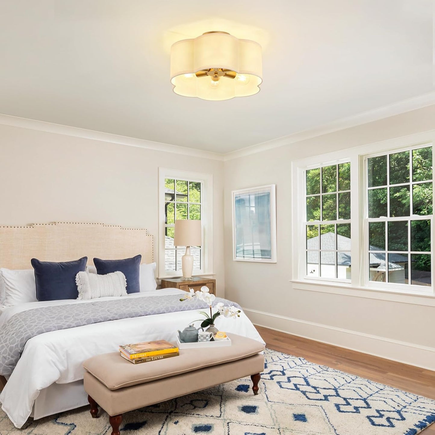 Scalloped Edge Flush Mount