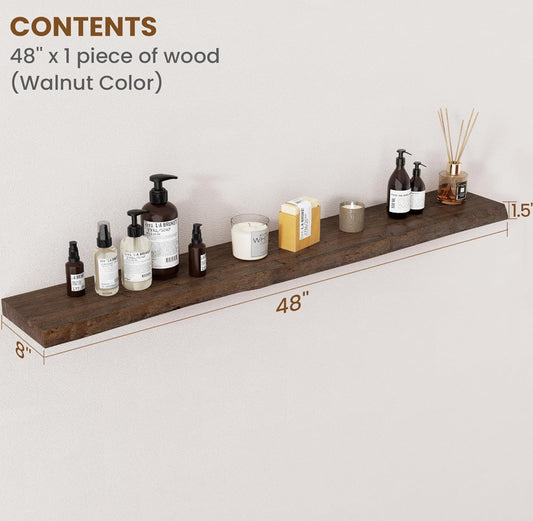 48” Rustic Wood Shelf
