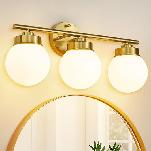 3-Light Vanity Fixture - Brushed Gold Finish