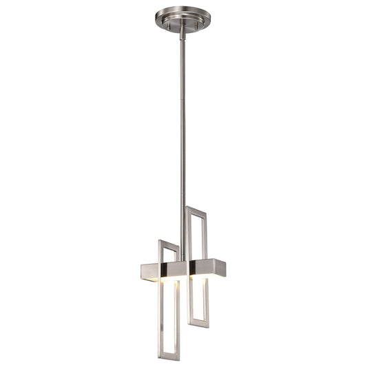 Modern Geometric Pendant Light - Brushed Nickel Contemporary Fixture