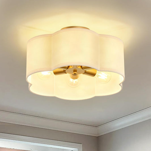 Scalloped Edge Flush Mount